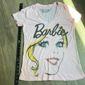 Doe brand Barbie v-neck tee/Size L/ Pink